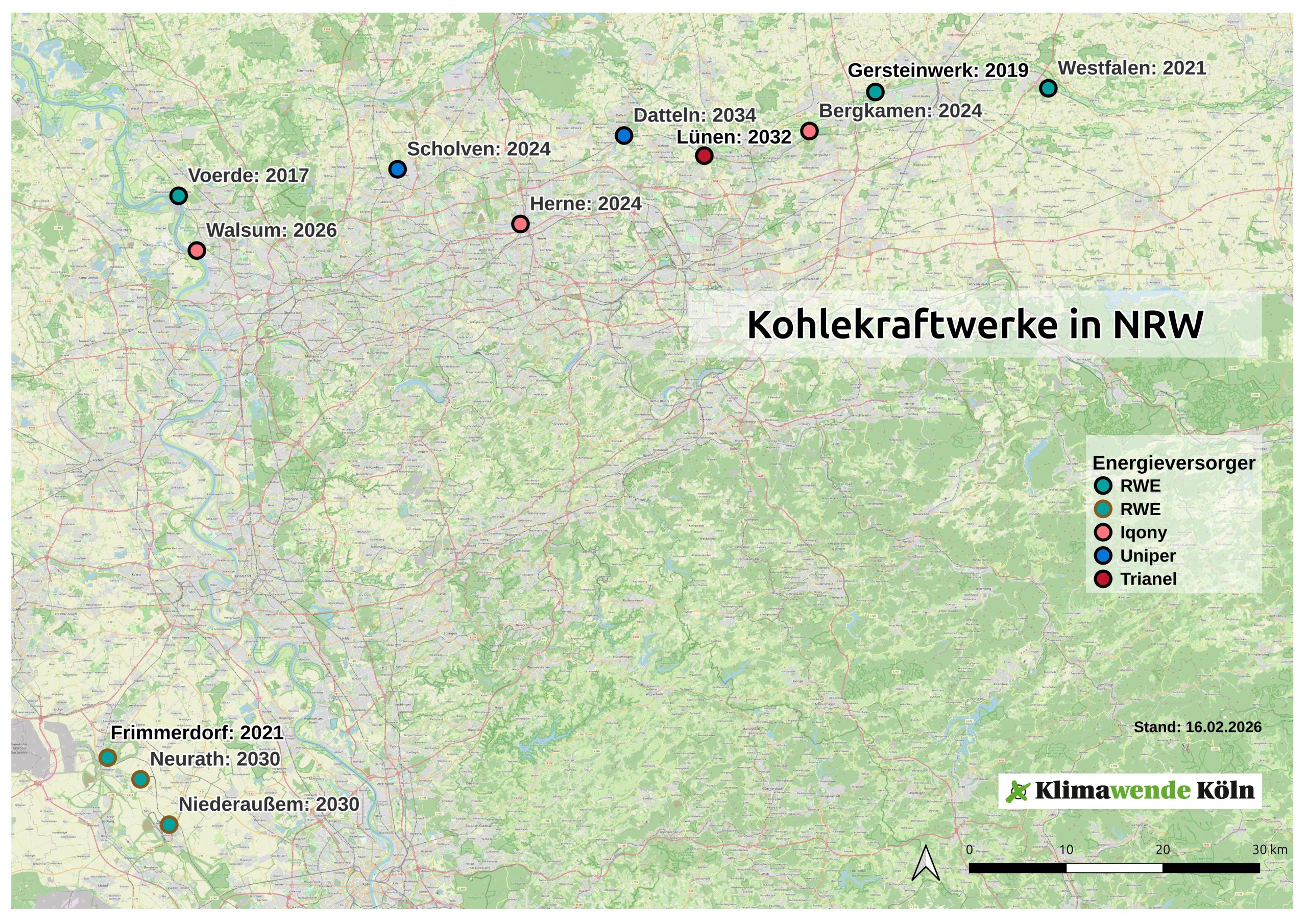 Kohlekraftwerke in NRW